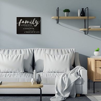 Stupell Home Decor "Family" Crazy Loud Love Canvas Wall Art