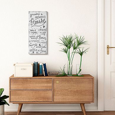Stupell Home Decor Grandparent's House Word Design Canvas Wall Art