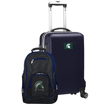 Michigan State Spartans Deluxe Hardside Spinner Carry-On Luggage & Backpack Set