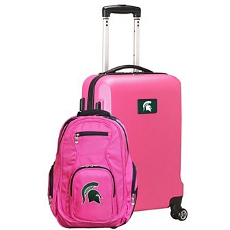 Michigan State Spartans Deluxe Hardside Spinner Carry-On Luggage & Backpack Set