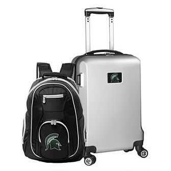 Michigan State Spartans Deluxe Hardside Spinner Carry-On Luggage & Backpack Set