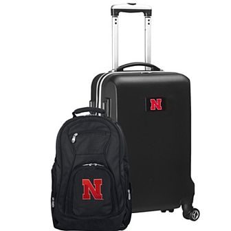 Nebraska Cornhuskers Deluxe Hardside Spinner Carry-On Luggage & Backpack Set