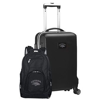 Nevada Wolf Pack Deluxe Hardside Spinner Carry-On Luggage & Backpack Set