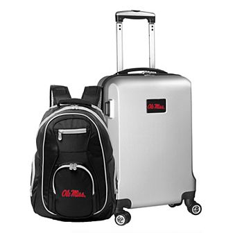 Ole Miss Rebels Deluxe Hardside Spinner Carry-On Luggage & Backpack Set