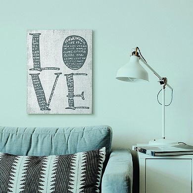 Stupell Home Decor Love Kids Canvas Wall Art