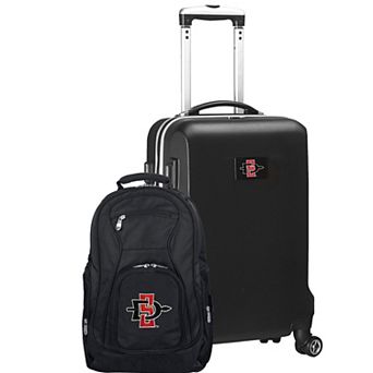 San Diego State Aztecs Deluxe Hardside Spinner Carry-On Luggage & Backpack Set