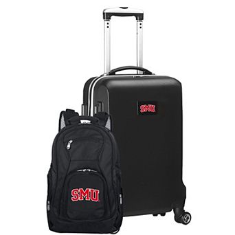 SMU Mustangs Deluxe Hardside Spinner Carry-On Luggage & Backpack Set