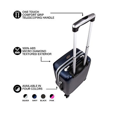 Syracuse Orange Deluxe Hardside Spinner Carry-On Luggage & Backpack Set