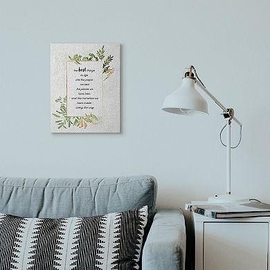 Stupell Home Decor "The Best Things" Watercolor Canvas Wall Art