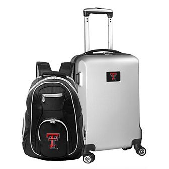 Texas Tech Red Raiders Deluxe Hardside Spinner Carry-On Luggage & Backpack Set