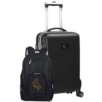 Wyoming Cowboys Deluxe Hardside Spinner Carry-On Luggage & Backpack Set