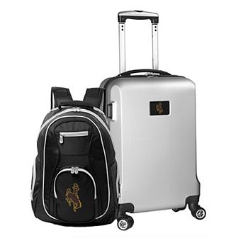 Wyoming Cowboys Deluxe Hardside Spinner Carry-On Luggage & Backpack Set