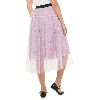 Women's ELLE™ Mesh Lace Skirt