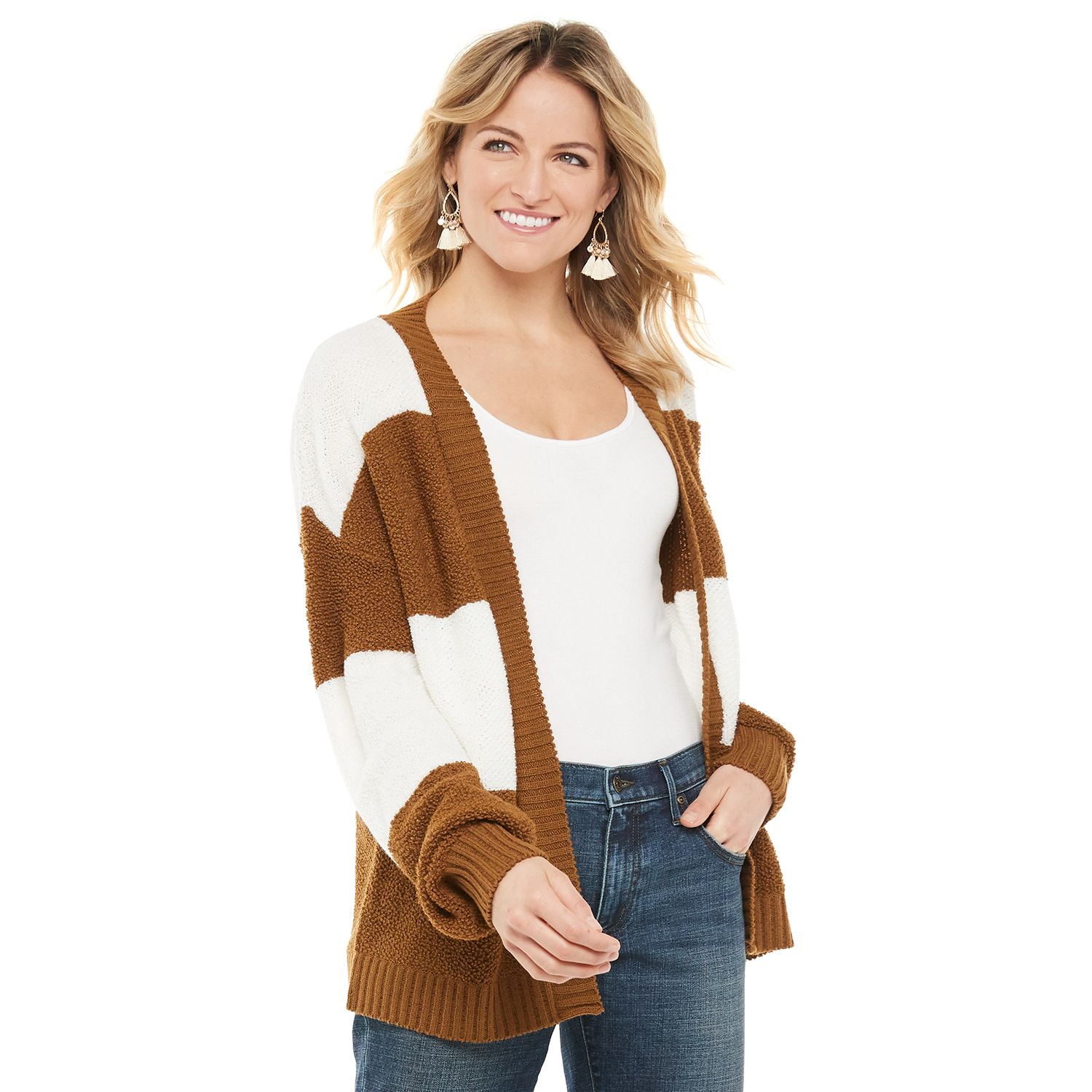 women's balloon sleeve cardigan