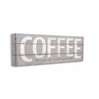 Stupell Home Decor Coffee Funny Canvas Wall Art
