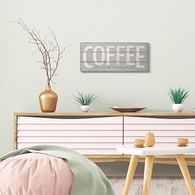 Stupell Home Decor Coffee Funny Canvas Wall Art