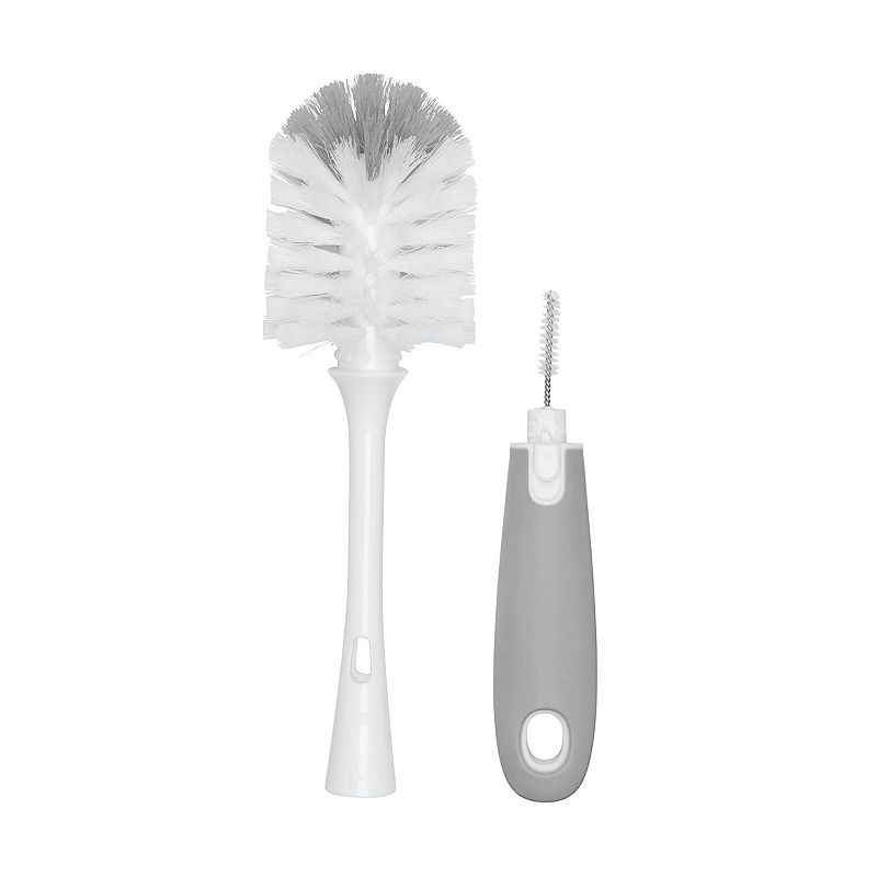 OXO TOT Bottle Brush with Bristled Cleaner & Stand - Gray (box of 3)