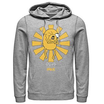 Men's Adventure Time Jake The Dog Kanji Portrait Graphic Pullover Graphic Hoodie