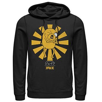 Men's Adventure Time Jake The Dog Kanji Portrait Graphic Pullover Graphic Hoodie