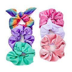 SO® Rainbow Pastel Scrunchie Set
