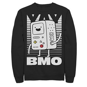 Men's Cartoon Network Adventure Time BMO Wave YAY Halftone Fade Sweatshirt