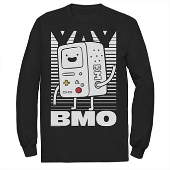 Men's Cartoon Network Adventure Time BMO "Yay" Fade Long Sleeve Tee