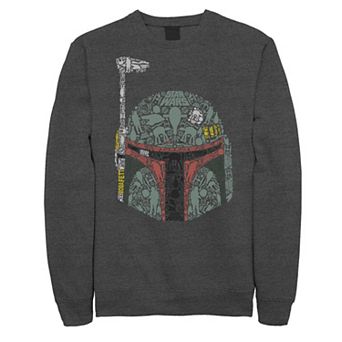 Men's Star Wars Boba Fett Silhouette Helmet Fill Sweatshirt