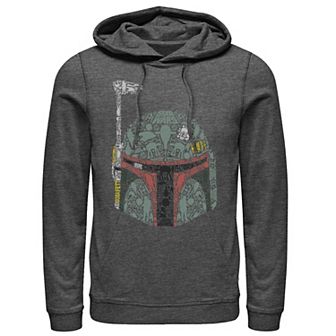 Men's Star Wars Boba Fett Silhouette Helmet Fill Hoodie
