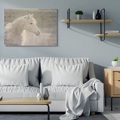 Stupell Home Decor 'Vintage Horse Animal Watercolor Painting' Framed Giclee Texturized Art
