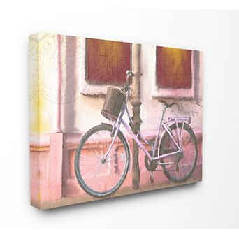 Stupell Home Decor 'Golden Hour Warm Bicycle at Sunset' Painting Wall Plaque Art