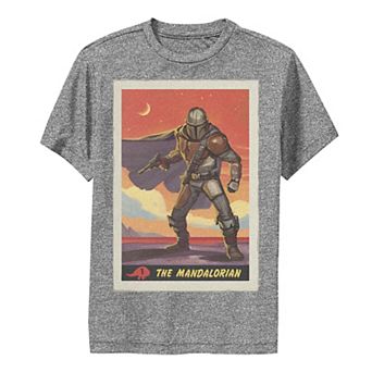 Boys 8-20 Star Wars The Mandalorian Trading Card Performance Graphic Tee