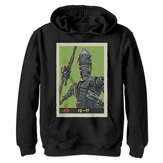 Boys 8-20 Star Wars The Mandalorian IG-11 Droid Card Graphic Fleece Pullover