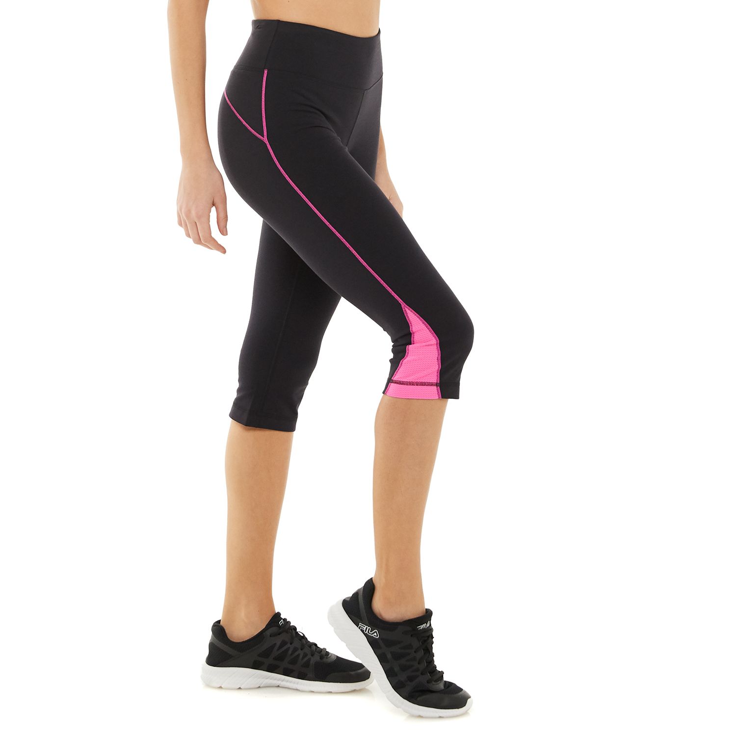 fila sport mesh printed yoga capris