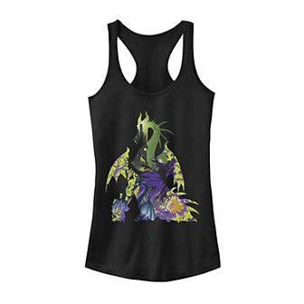 Juniors' Disney's Sleeping Beauty Maleficent Dragon Silhouette Tank Top