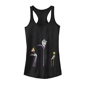 Disney's Sleeping Beauty Maleficent Staff & Aurora Flame Juniors' Tank Top