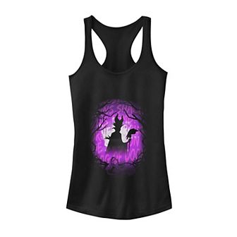 Juniors' Disney's Sleeping Beauty Maleficent Purple Hue Silhouette Tank Top