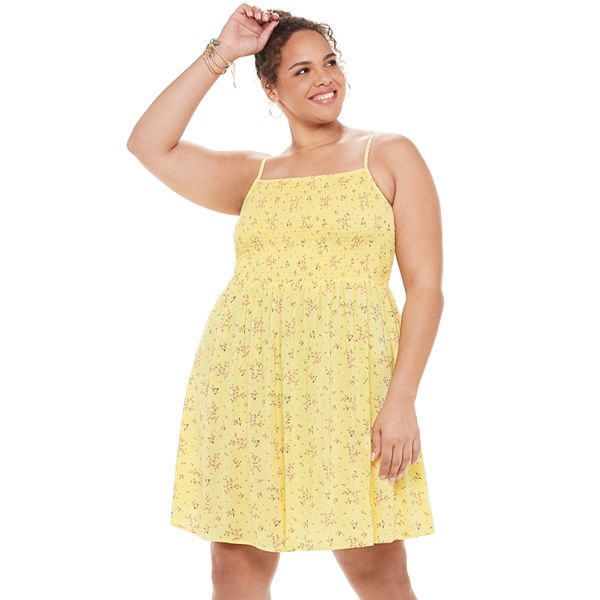 Juniors' Plus Size SO® Smocked Bodice Dress
