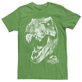 Men's Jurassic Park T-Rex White Head Roaring Tee