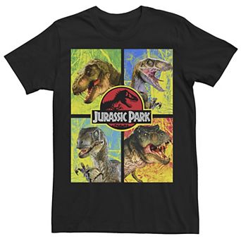 Men's Jurassic Park Four Dinosaur Faces Tee