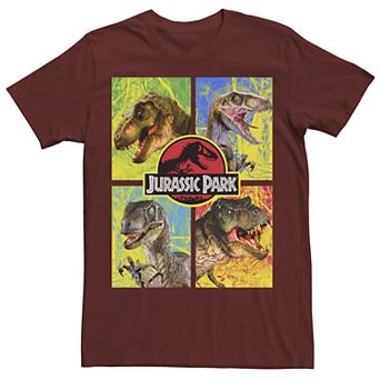 Men's Jurassic Park Four Dinosaur Faces Tee