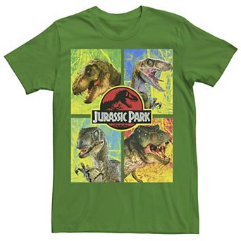 Men's Jurassic Park Four Dinosaur Faces Tee