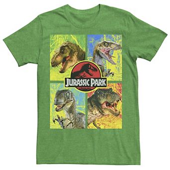 Men's Jurassic Park Four Dinosaur Faces Tee