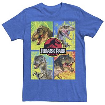 Men's Jurassic Park Four Dinosaur Faces Tee