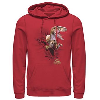 Men's Jurassic Park Velociraptor Tears Through Graphic Pullover Hoodie
