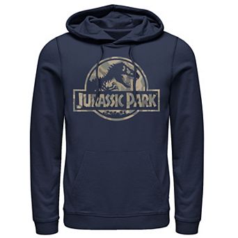 Men's Jurassic Park Circle Logo Camo Graphic Pullover Graphic Hoodie