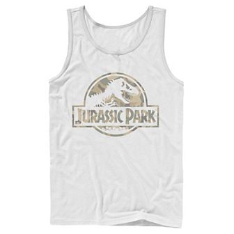 Men's Jurassic Park Camo Logo Camo Tank Top