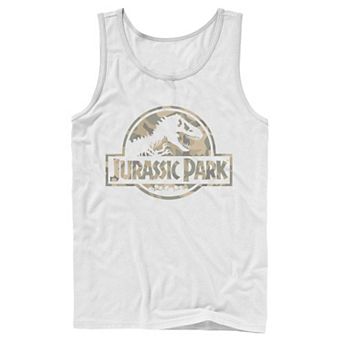 Men's Jurassic Park Camo Logo Camo Tank Top