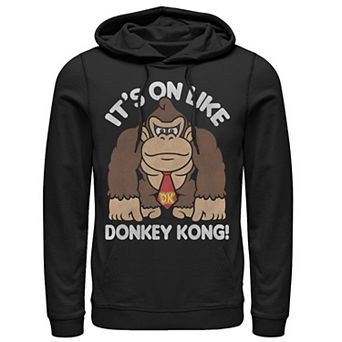 Men's Nintendo It's On Like Donkey Kong Outline Poster Pullover Hoodie