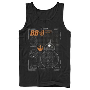 Men's Star Wars BB-8 Schematic Outline Tank Top