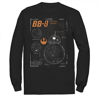 Men's Star Wars BB-8 Schematic Outline Tee